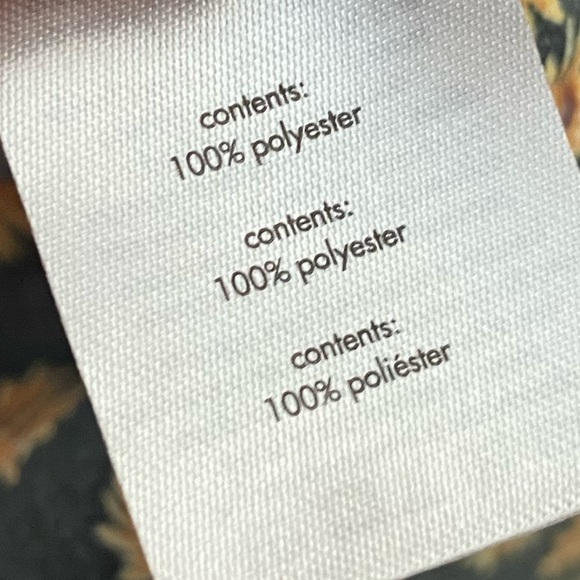 EUC WEWOREWHAT COWL SATIN CHARMEUSE MIDI DRESS IN BLACK MULTI DAISY FLORAL - Picture 9 of 10